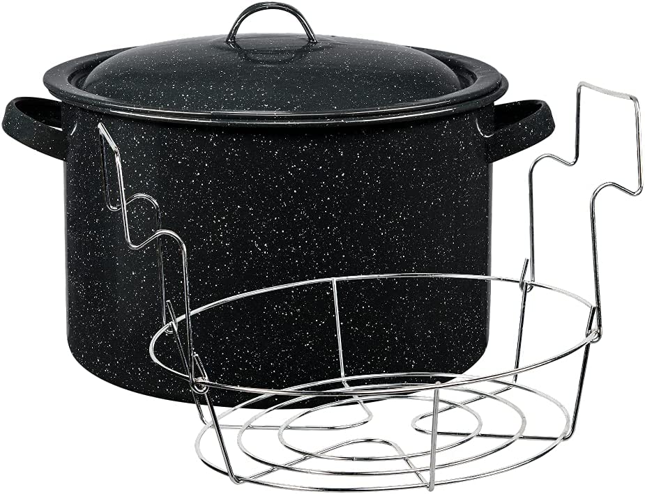 Granite Ware Enamel on Steel 12-Quart Water Bath Canner with Lid