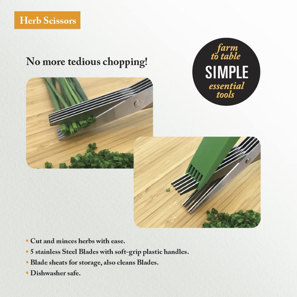 Granite Ware 4-Piece Roasting Set -Includes: 15 lb (18 in.) Enamel on Steel Covered Oval Roaster, Herb Scissors, Herb Mill & Stripper