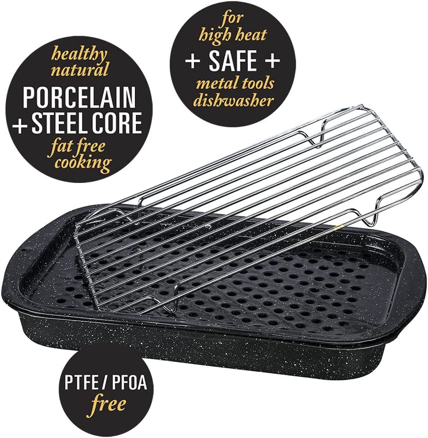 Granite Ware 3-Piece Set, Bake, Broiler Pan & Grill