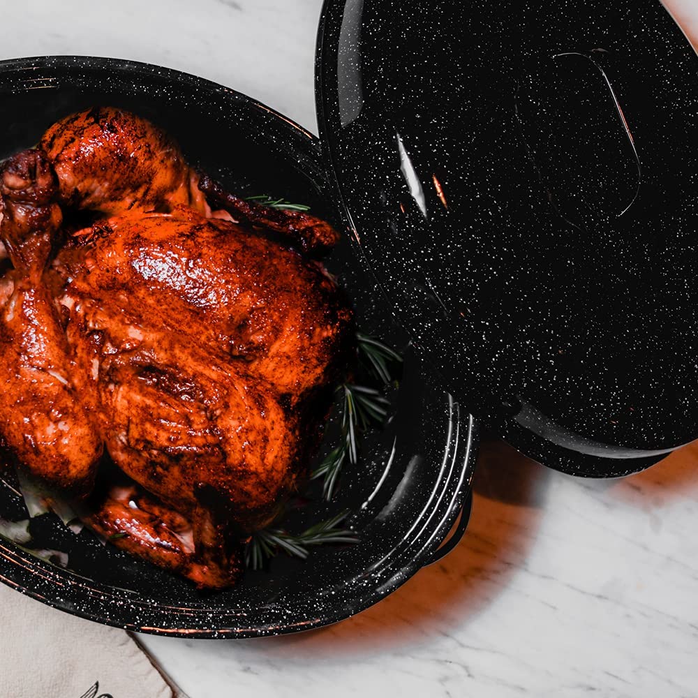 Granite Ware Enamel on Steel Covered Oval Roaster (19 in.)
