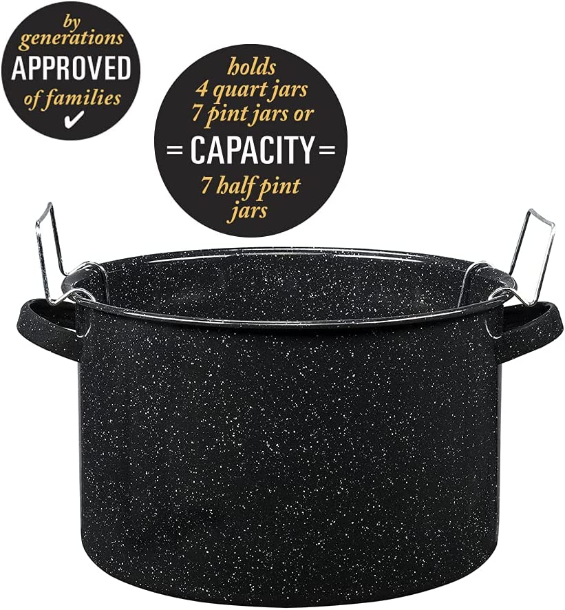 Granite Ware Enamel on Steel 12-Quart Water Bath Canner with Lid